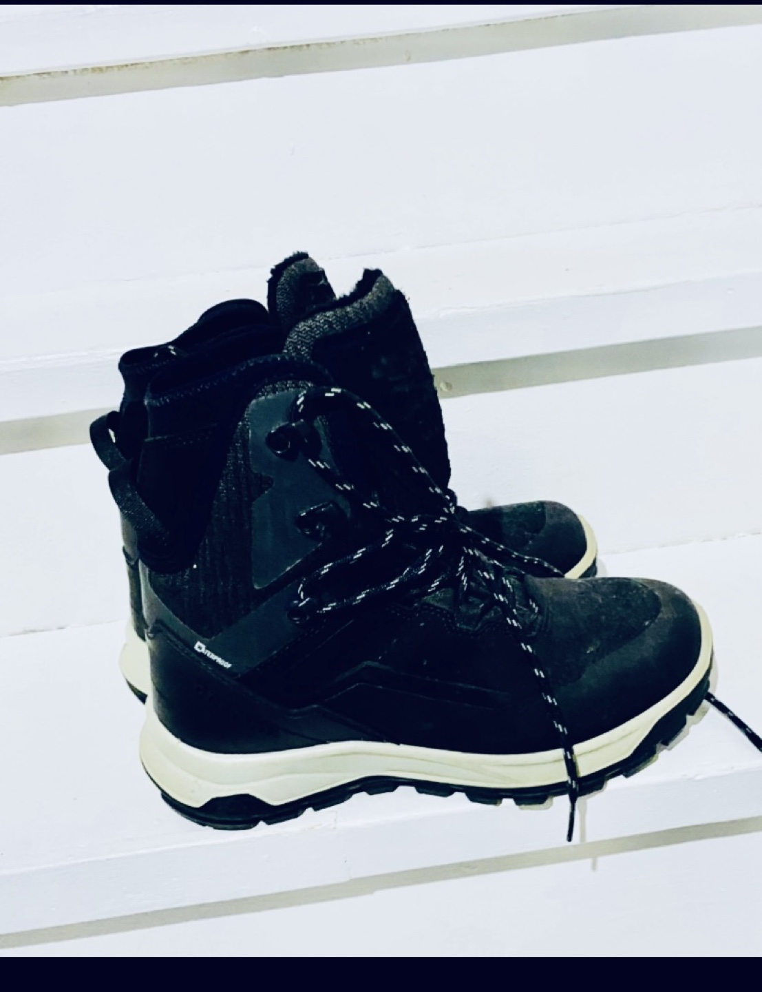 Boys Black Winter Boots -30degree, Size 8