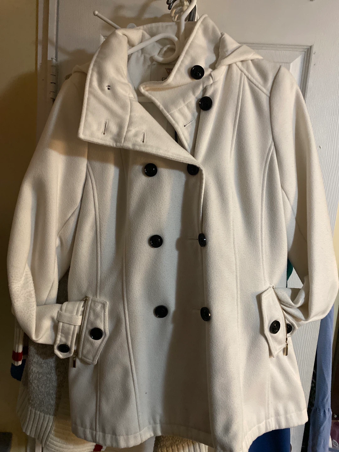 Guess White XL/TG Women's Coat