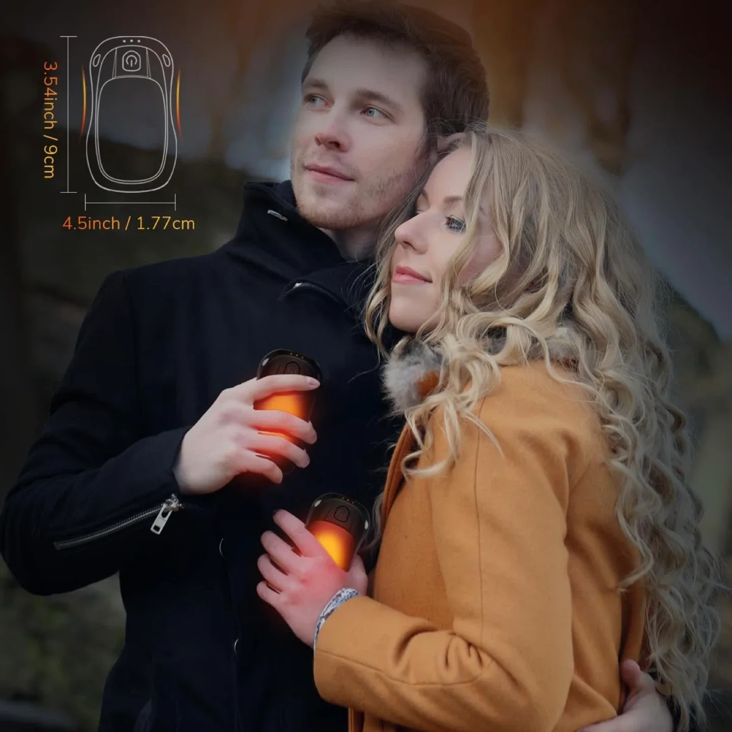 New 2-in-1 Electric Hand Warmers - Orange thumbnail