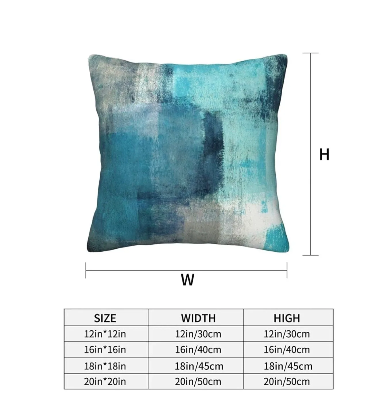 Decorative Blue Throw Pillow Cover 18x18, brand new image indicator(2)
