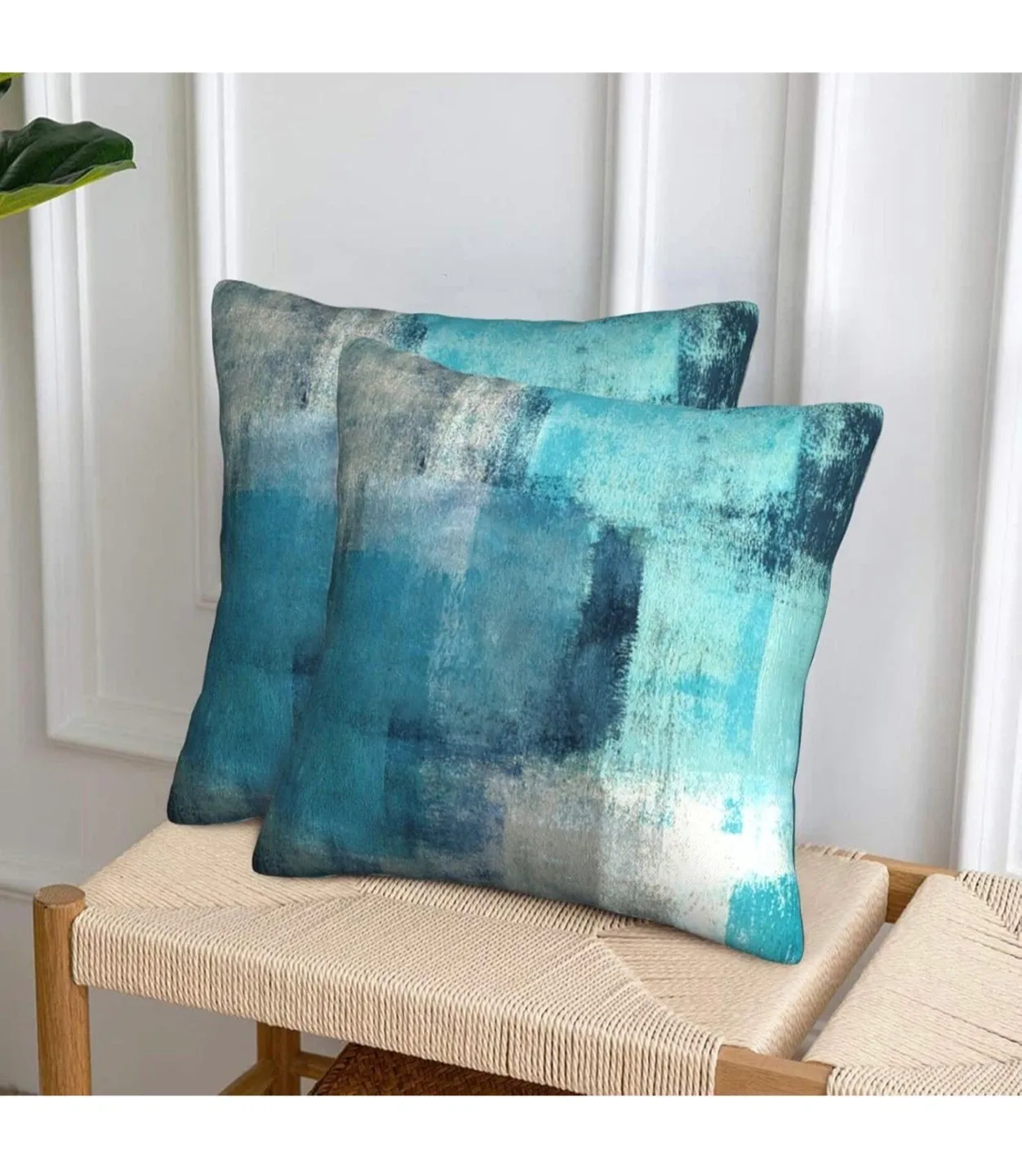 Decorative Blue Throw Pillow Cover 18x18, brand new image indicator(6)