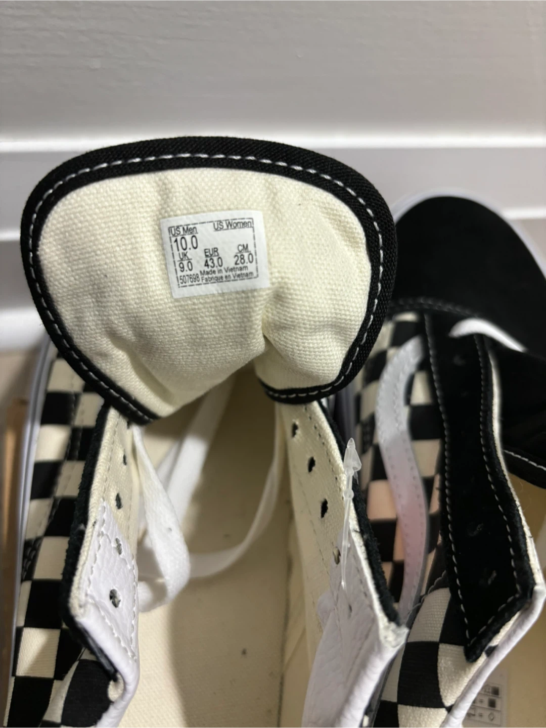 Shoes: Vans Old Skool Primary Check Black/White - Size 10 - photo 3