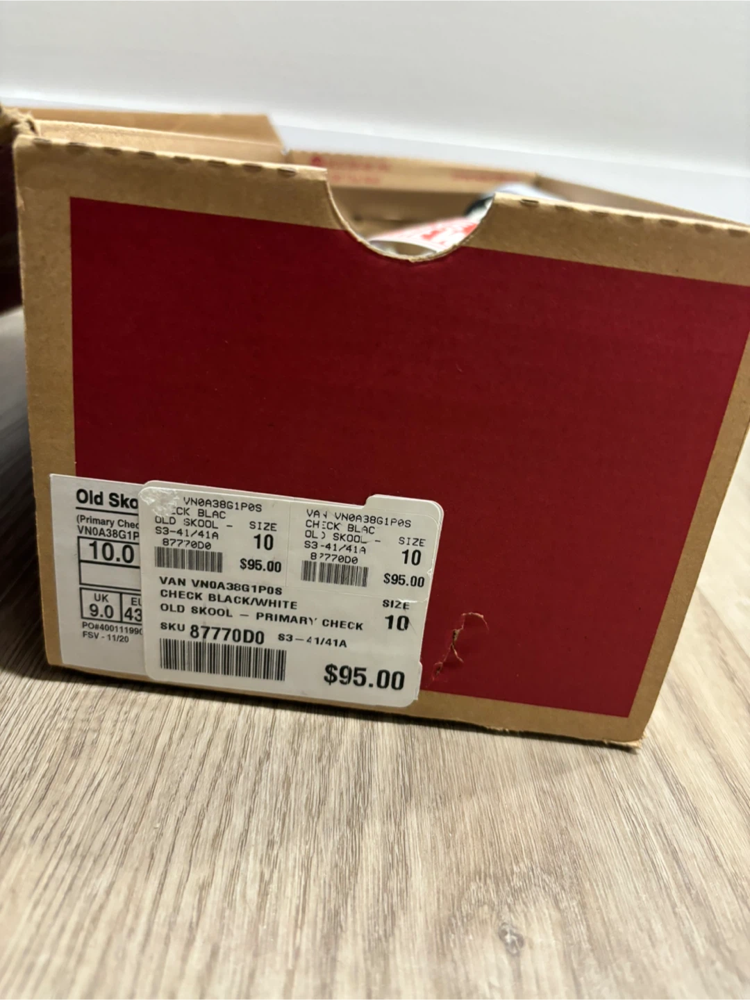 Shoes: Vans Old Skool Primary Check Black/White - Size 10 - photo 5