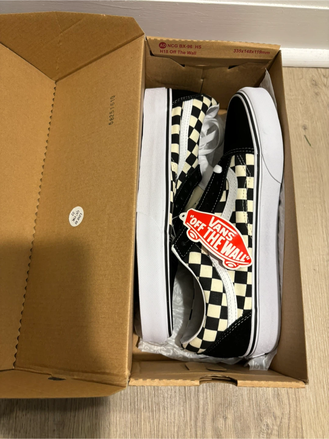 Shoes: Vans Old Skool Primary Check Black/White - Size 10