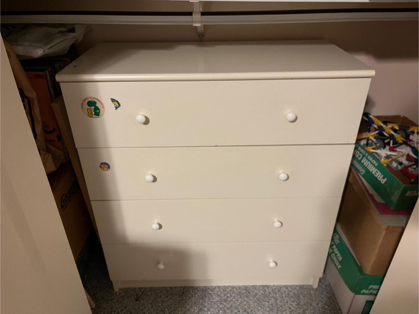 White 4-Drawer Dresser