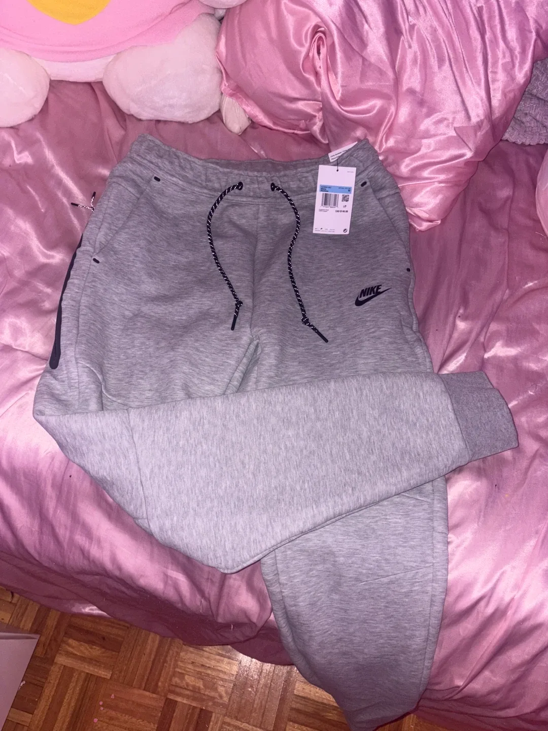 Grey Mens Nike Tech Pants- Grey, Size M thumbnail
