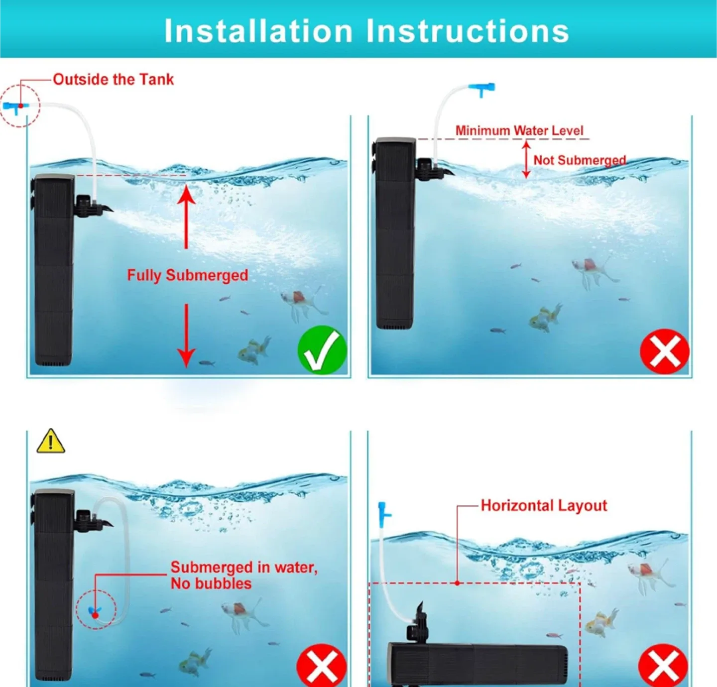 WEIPRO TCE-3000C Submersible Internal Filter image indicator(3)