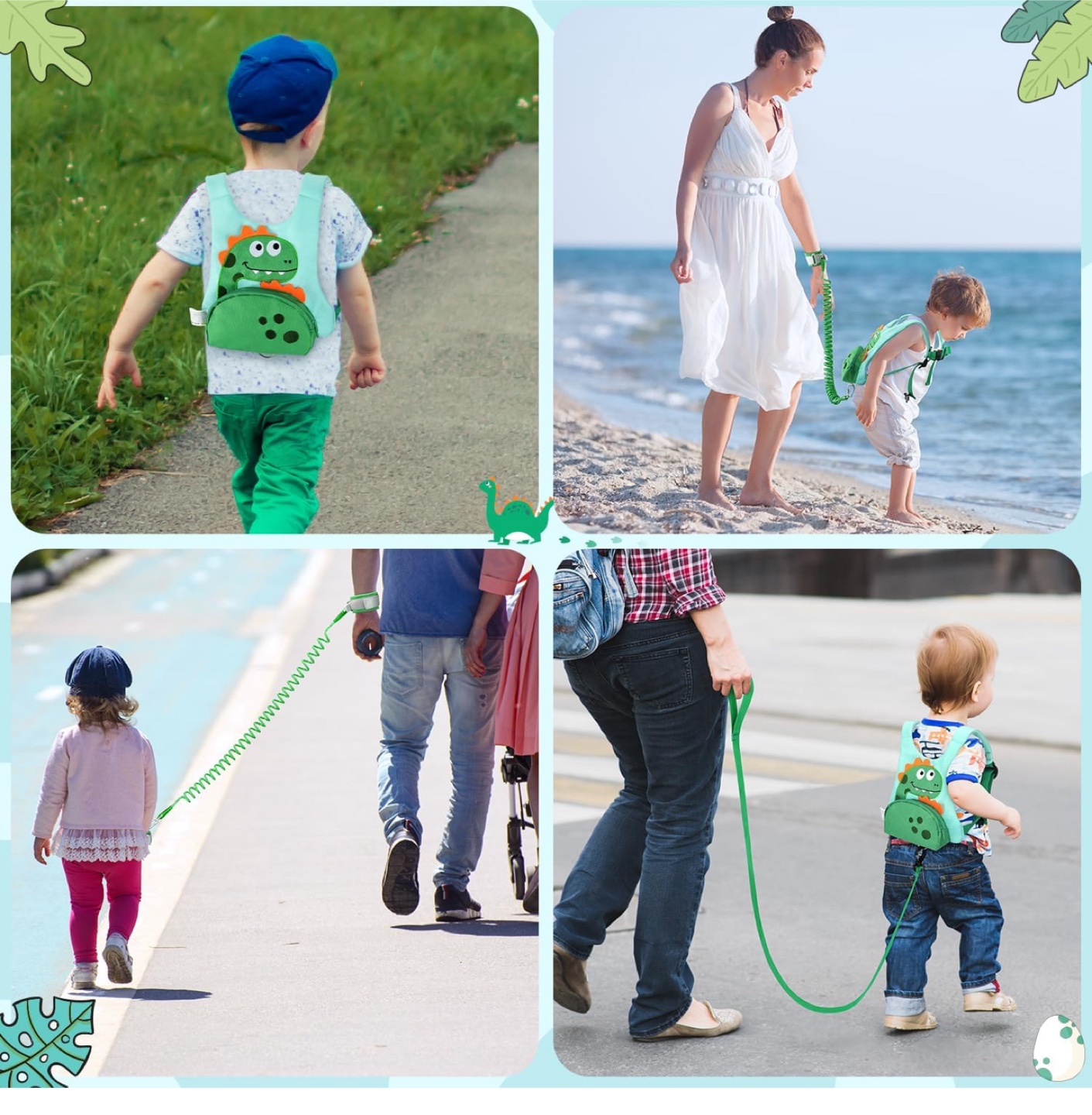 Dinosaur Anti Lost Backpack with Leash - photo 5