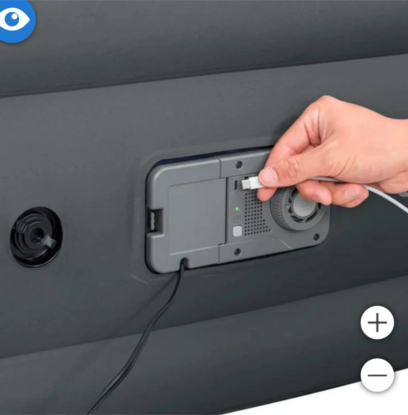 Sealy Queen Air Mattress with Built-in Headboard and Air Pump image indicator(5)