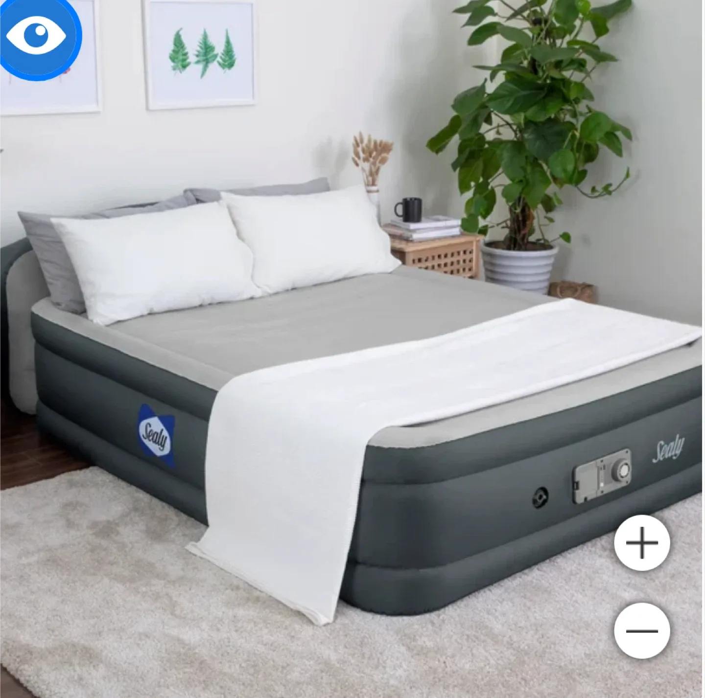 Sealy Queen Air Mattress with Built-in Headboard and Air Pump image indicator(7)