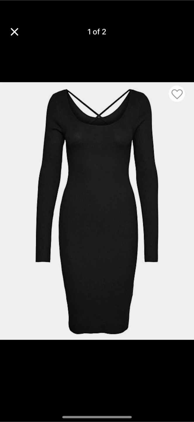 Vero Moda U neck black dress - size M - half price!