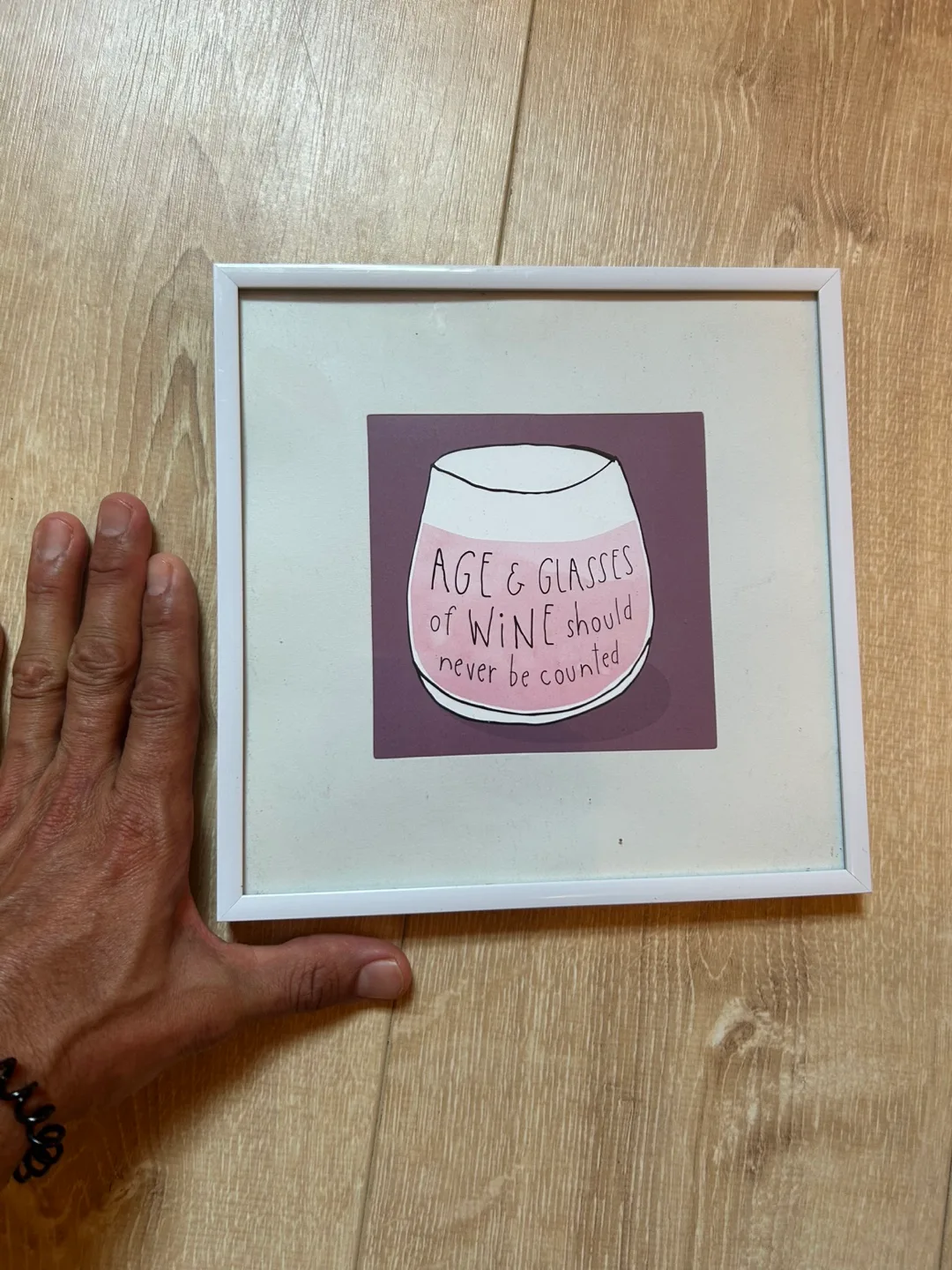 Framed Wine Art - Age & Glasses Should Never Be Counted thumbnail