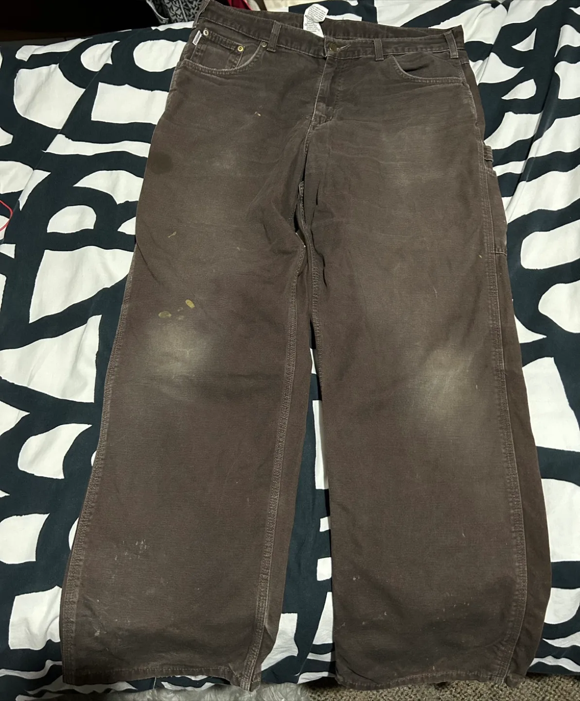 Carhartt Brown Carpenter Pants selling for 40 image indicator(2)