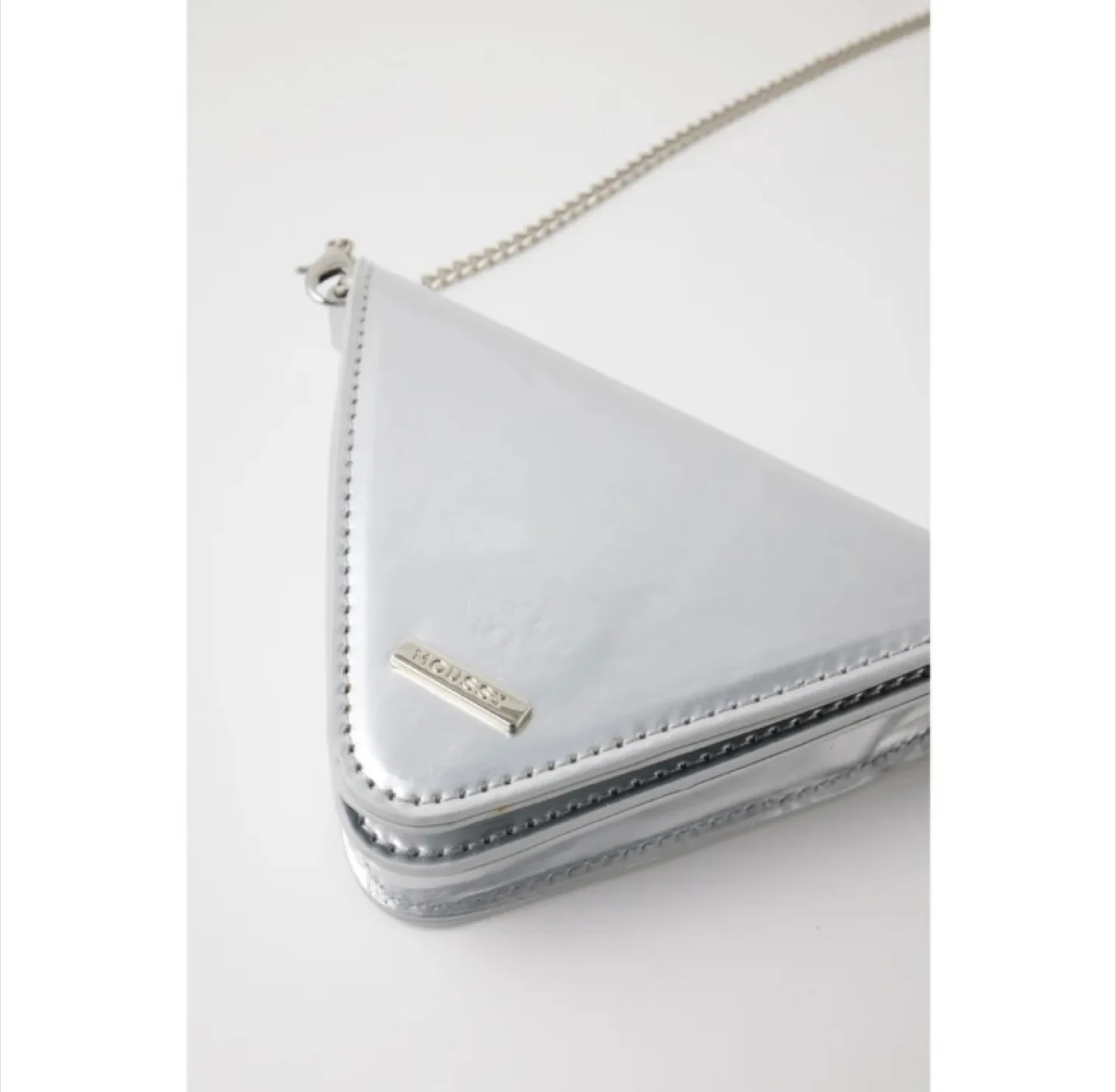 Moussy Silver Triangle Chain Bag