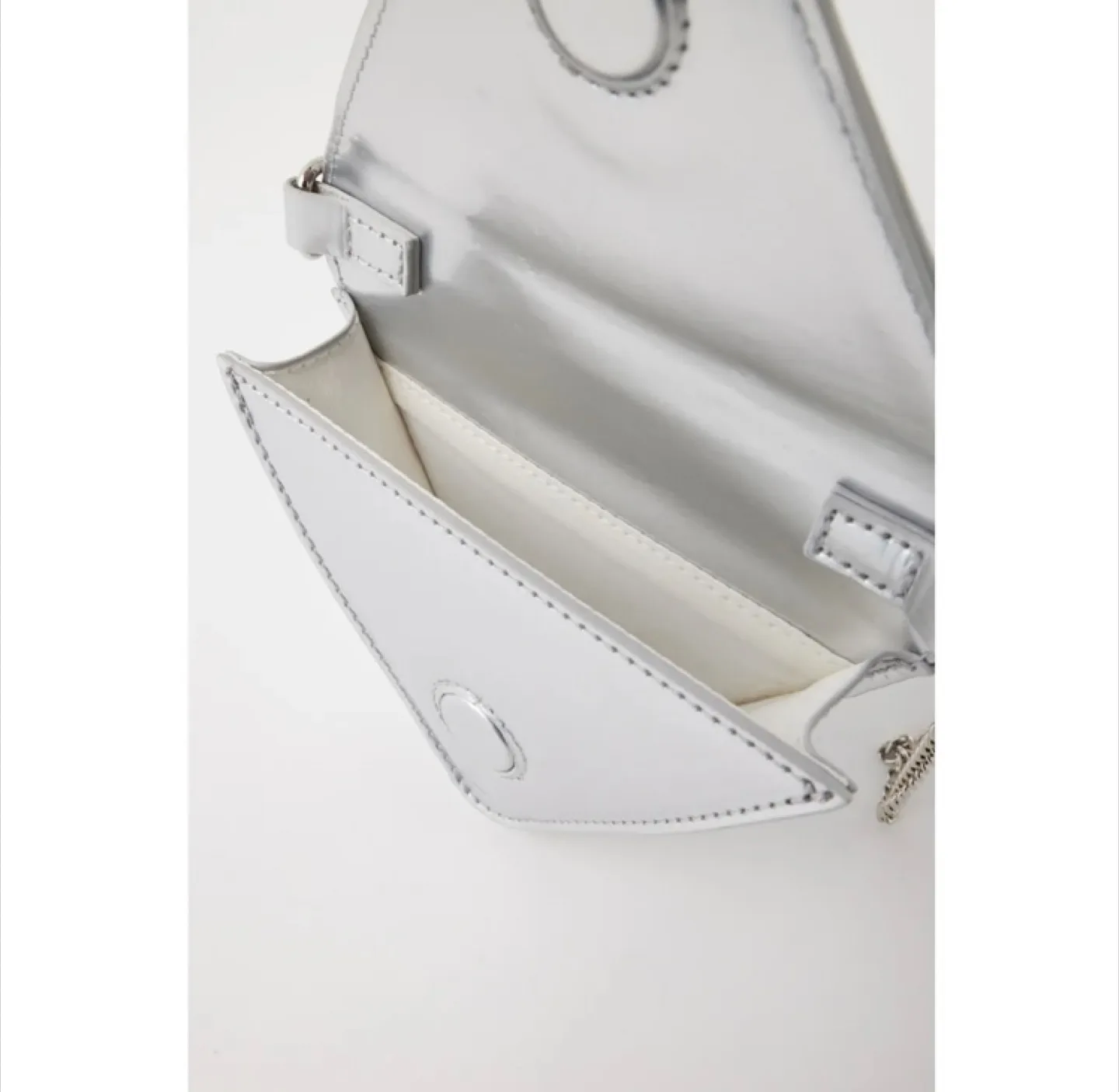 Moussy Silver Triangle Chain Bag image indicator(2)