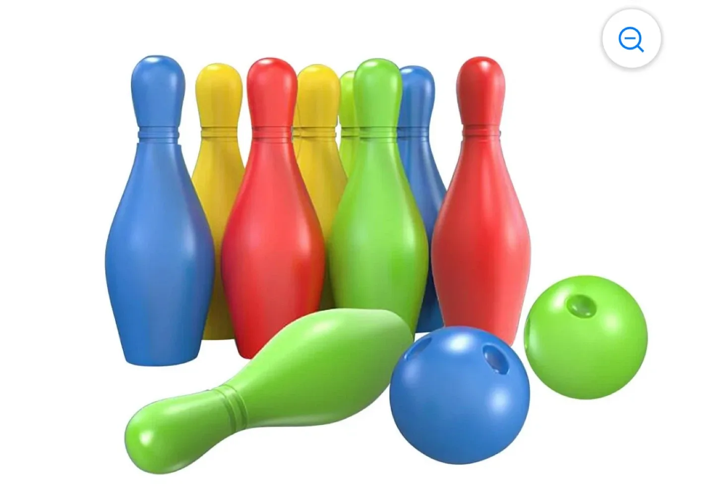 Kids Bowling Set - 10 Pins & 2 Balls thumbnail