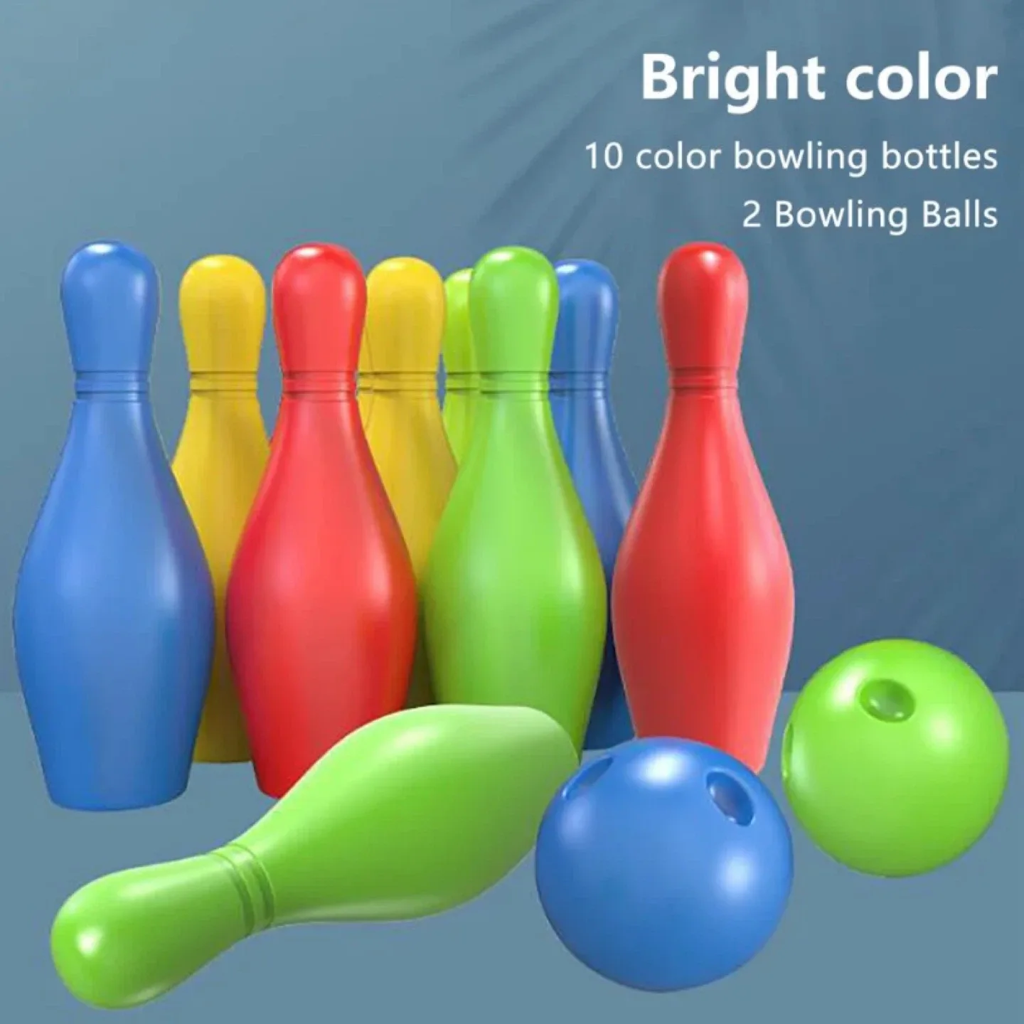 Kids Bowling Set - 10 Pins & 2 Balls image indicator(2)