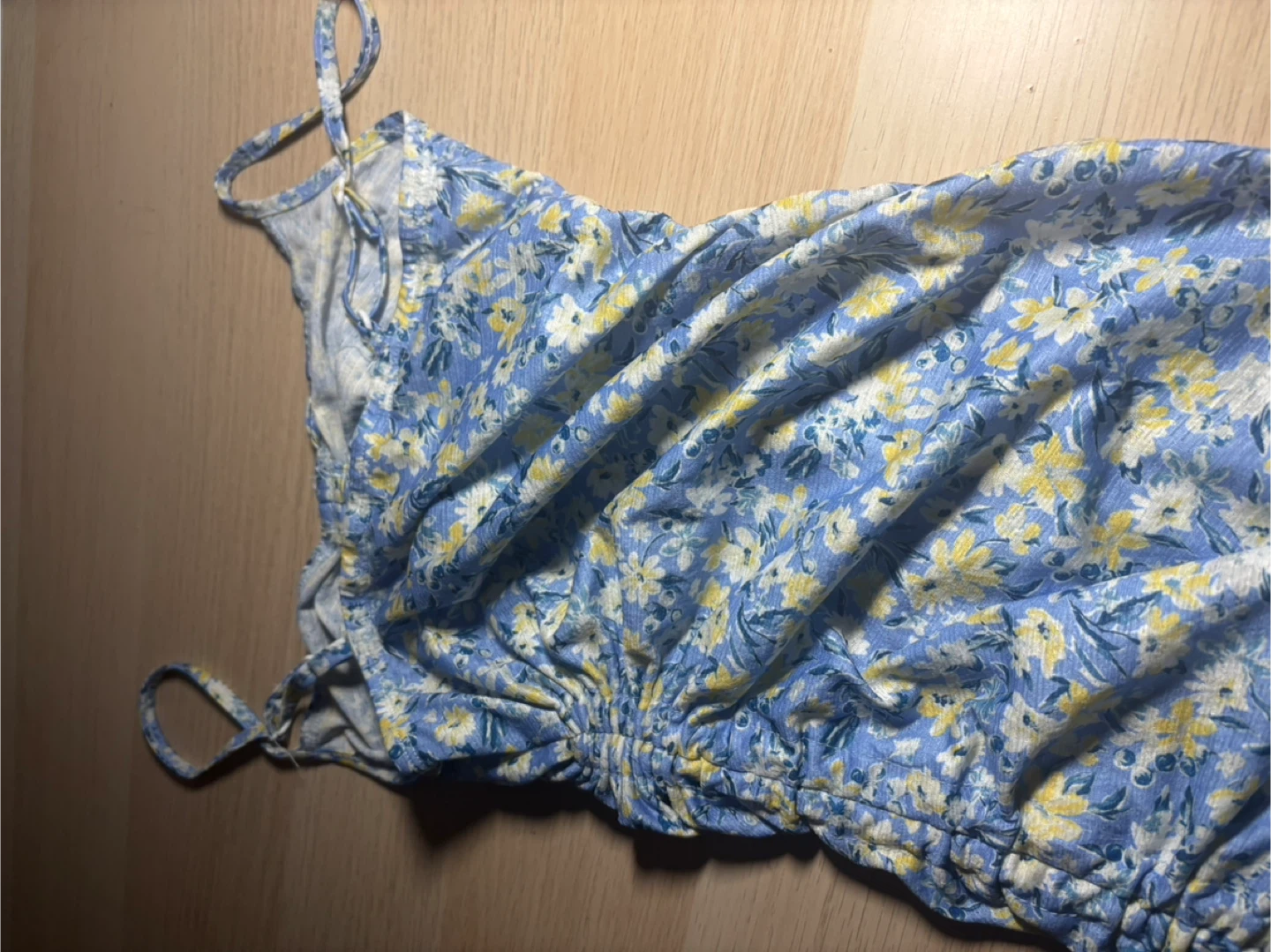 Floral Print Dress - Blue & Yellow - photo 3