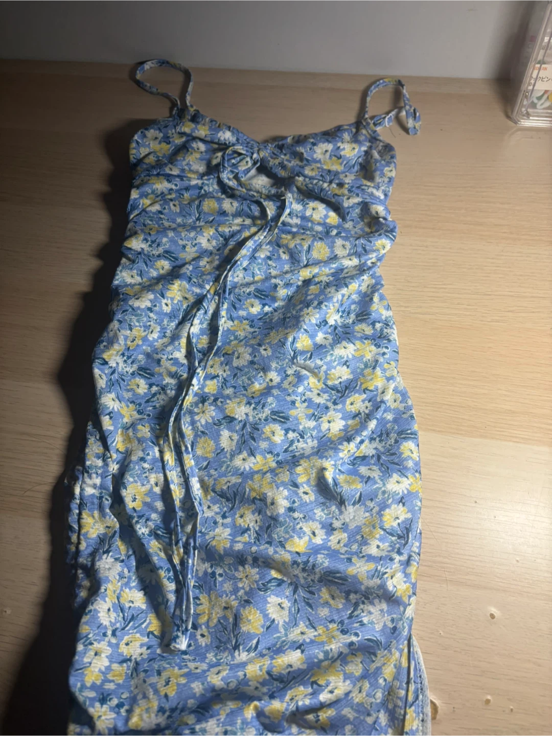 Floral Print Dress - Blue & Yellow