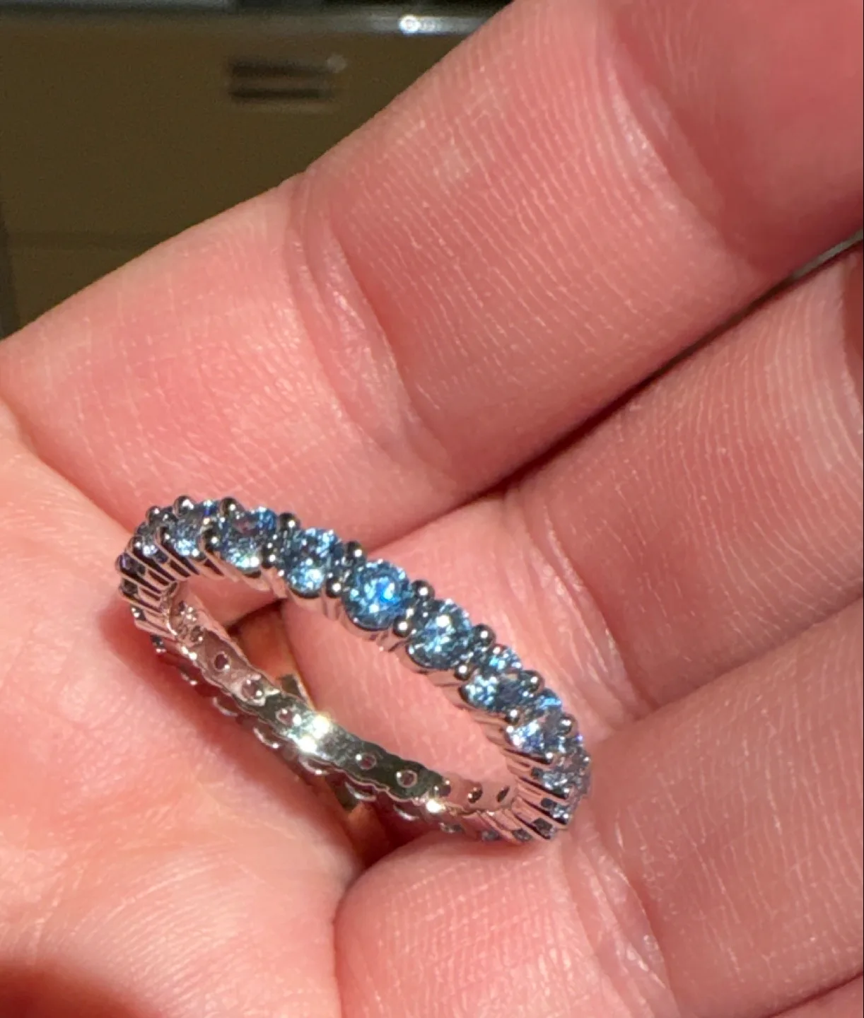 Swarovski Silver Eternity Band Ring image indicator(2)