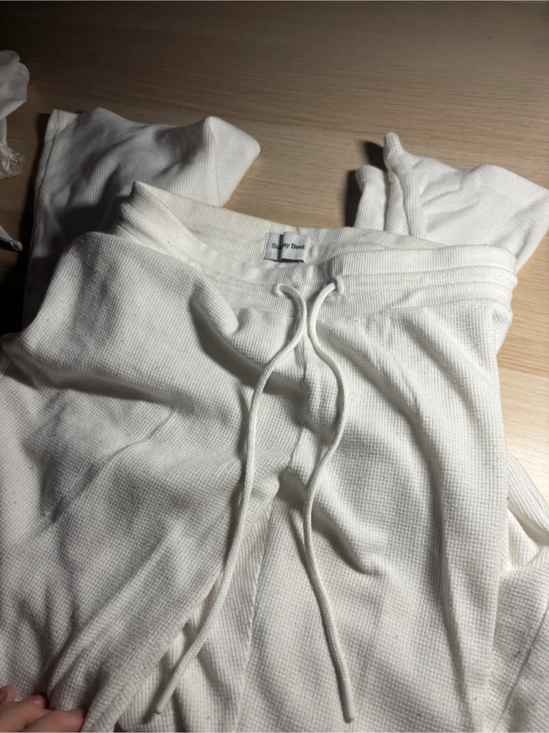 Sunday Best White Waffle Flare Sweatpants - photo 2