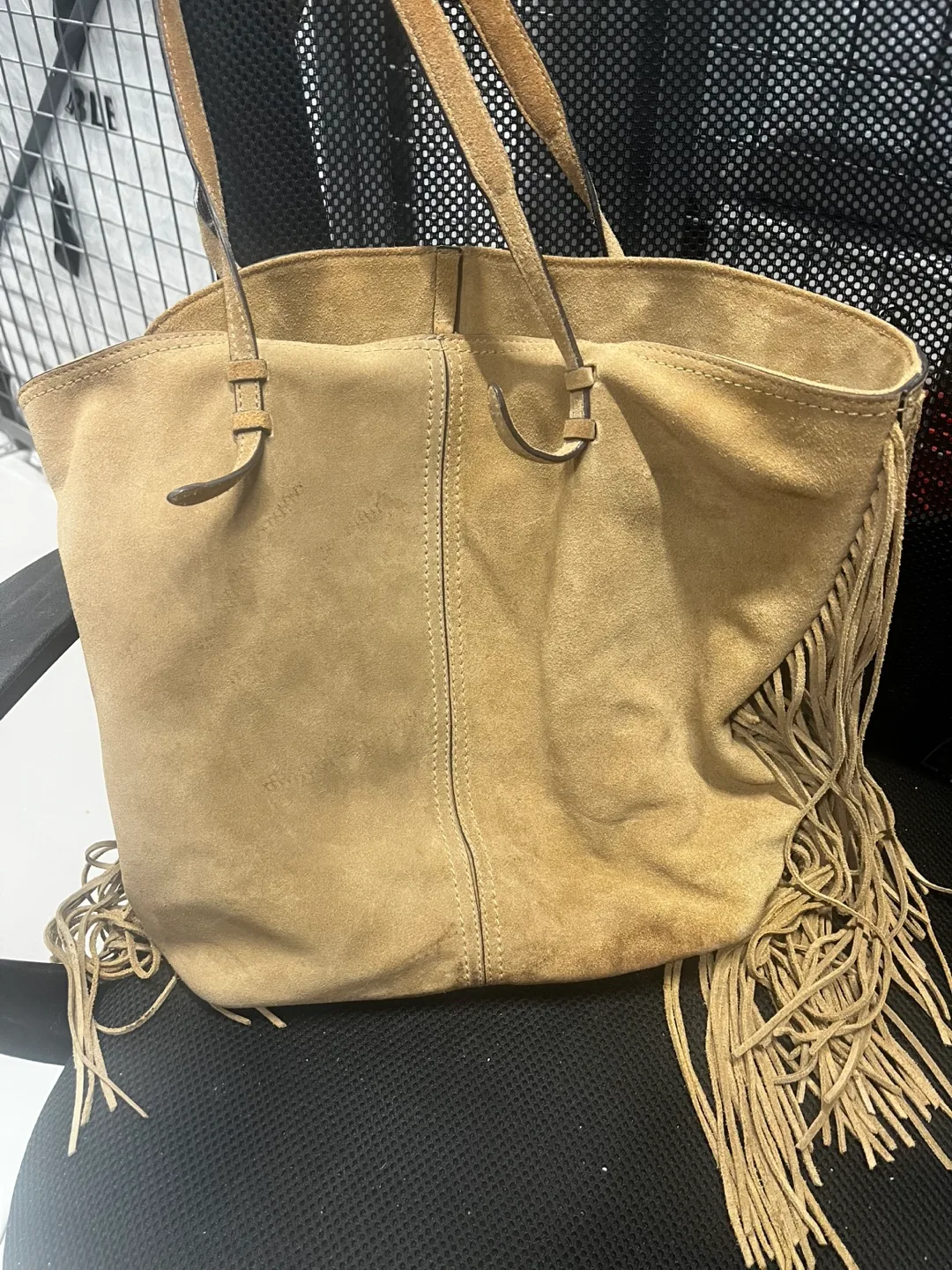 Zara Suede Fringe Tote Bag image indicator(2)