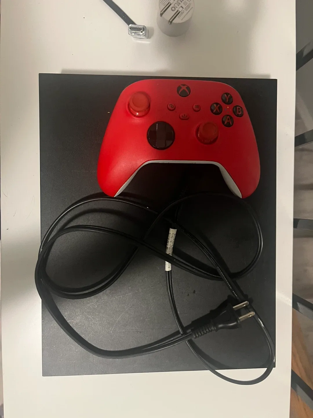 Xbox One X Console with Red Controller thumbnail