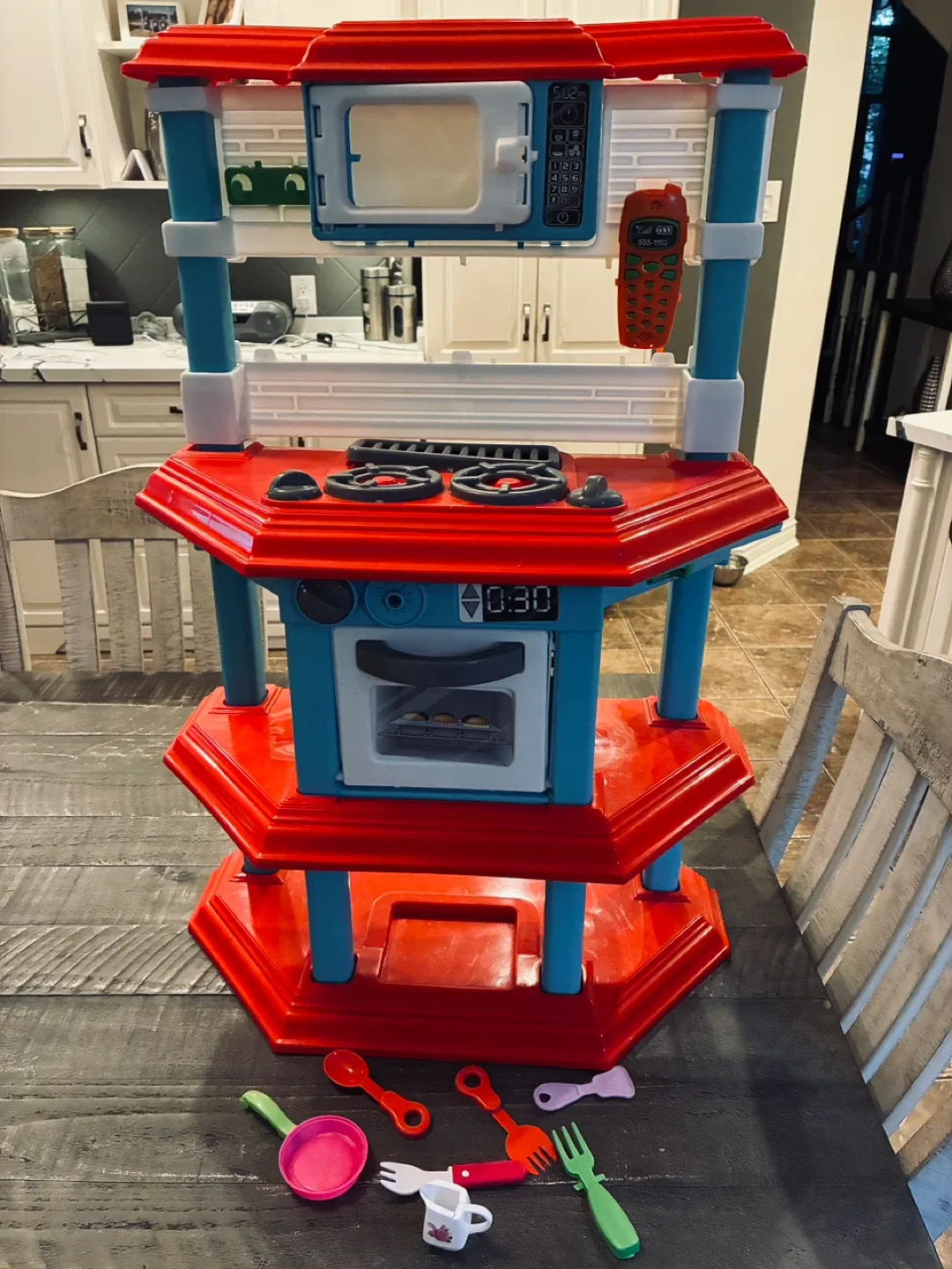 Small kids toy play kitchen thumbnail