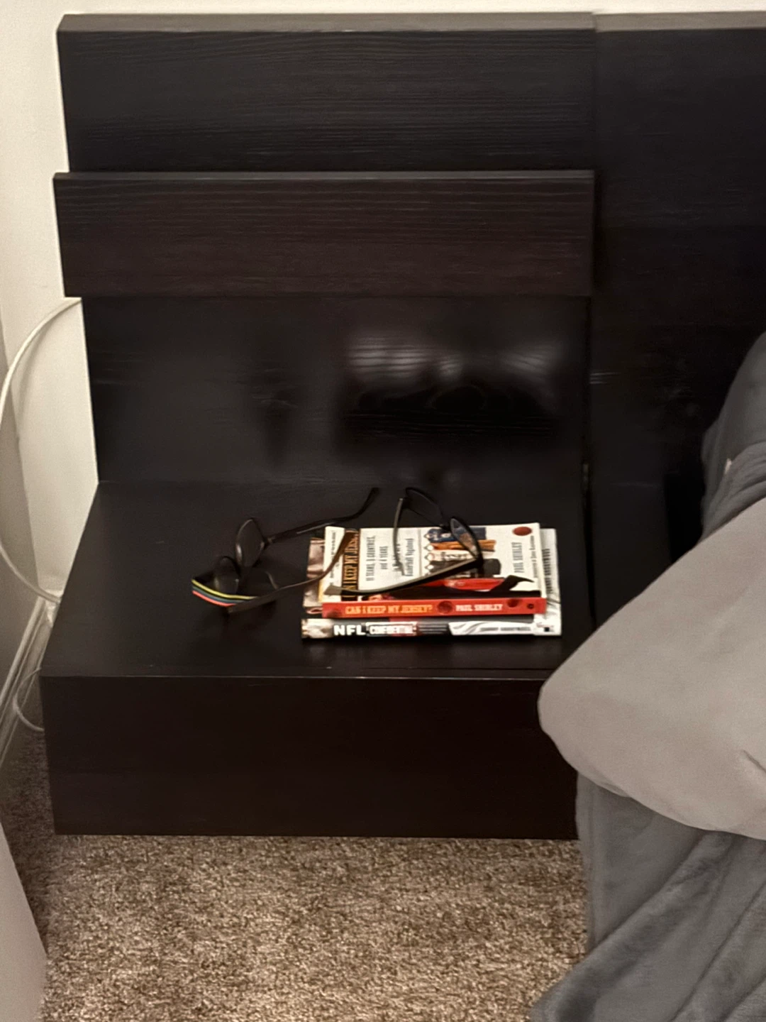 IKEA Black-Brown  Malm Bedside Table - photo 3