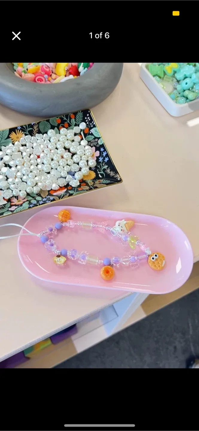 Handmade Beaded Phone Charms thumbnail
