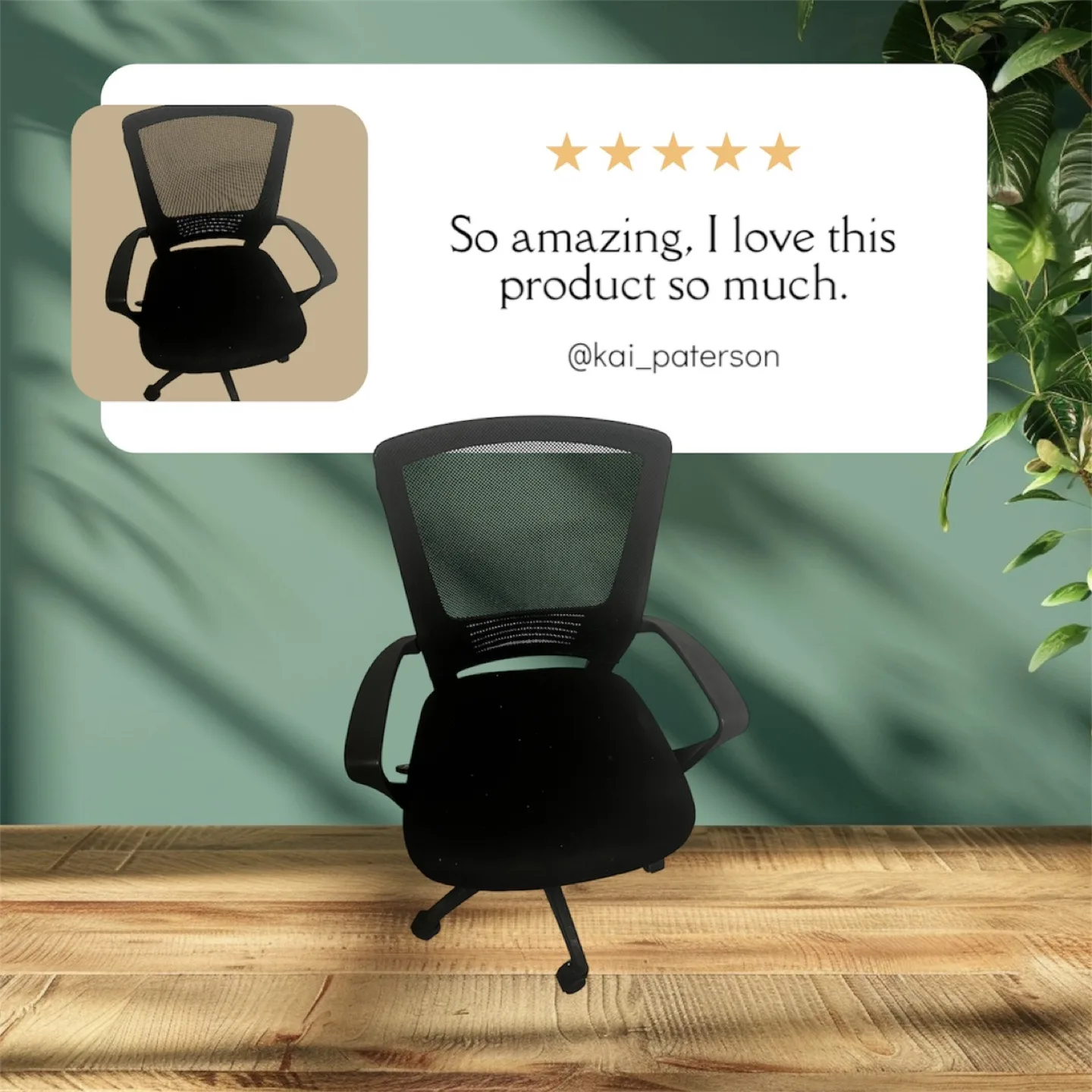 Black Mesh Office Chair thumbnail