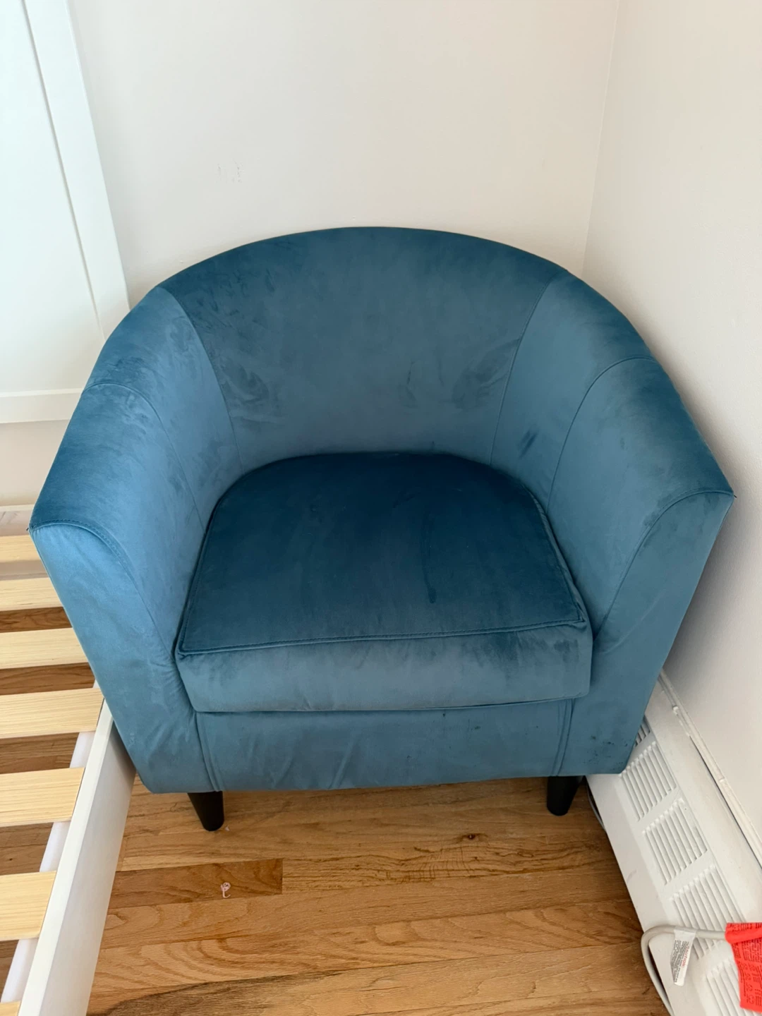 Blue green Velvet Accent Chair
