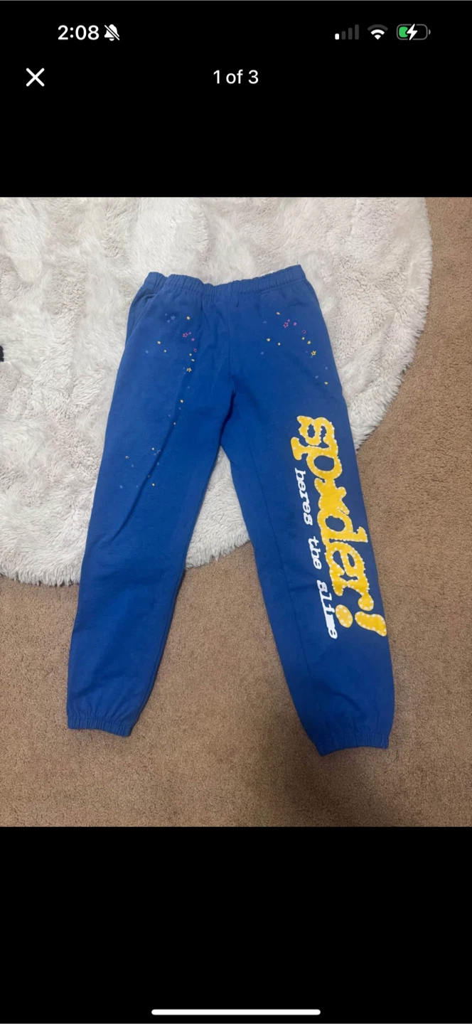 royal blue spider sweatpants
