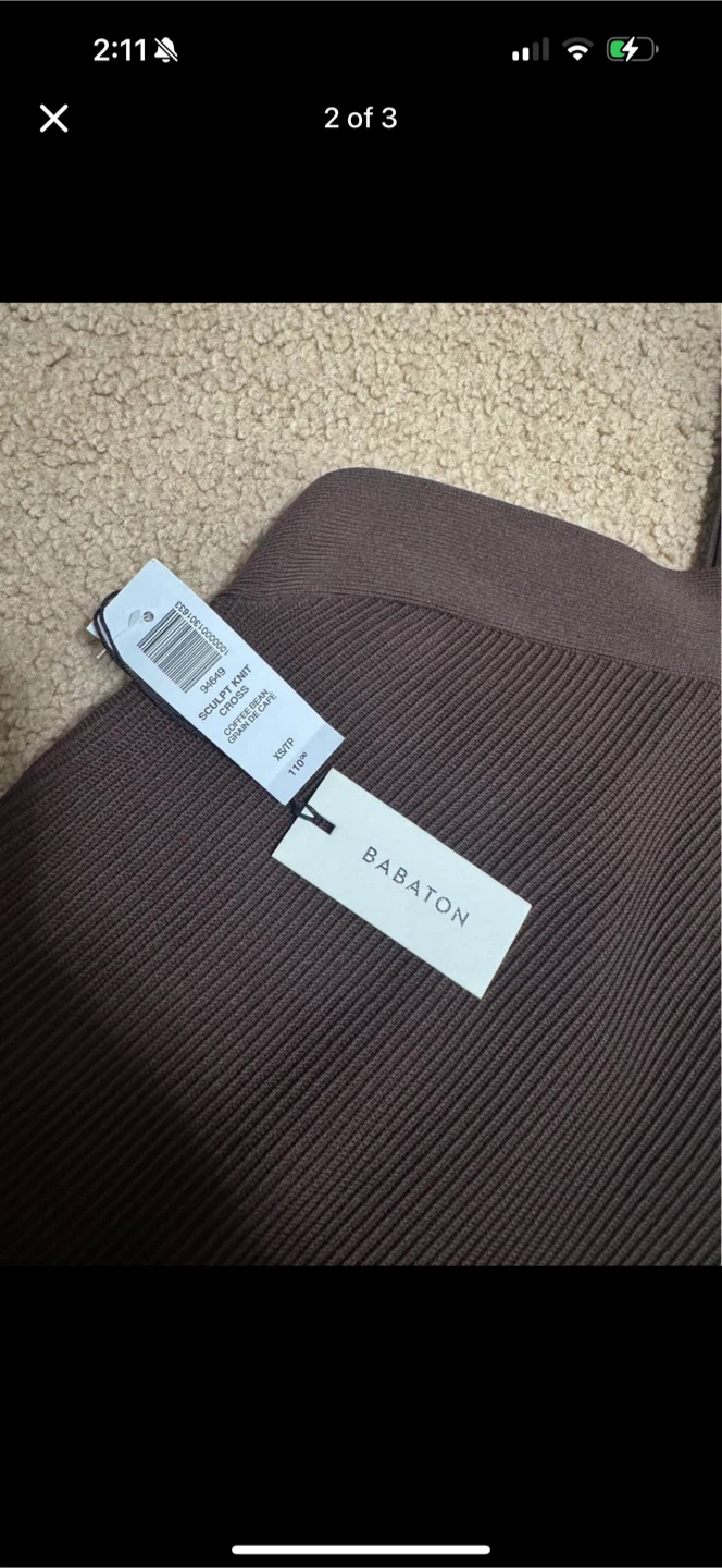 Babaton Sculpt Knit Dress - XS - Brown - photo 2