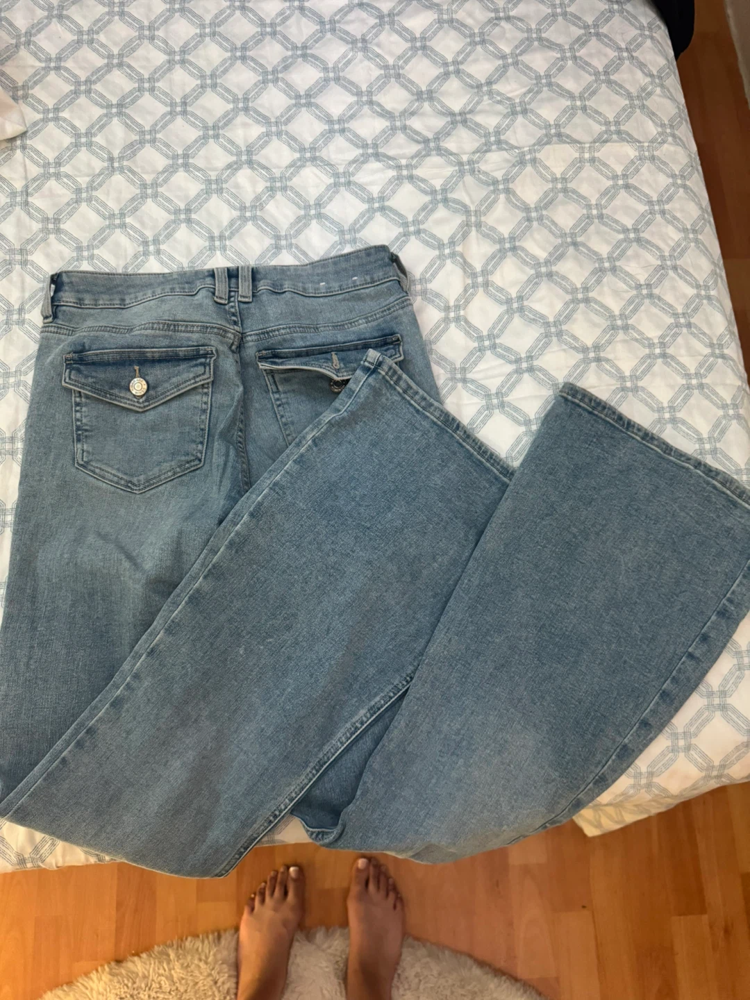 Garage Denim Low Rise Flare Jeans - Size 5 - photo 3