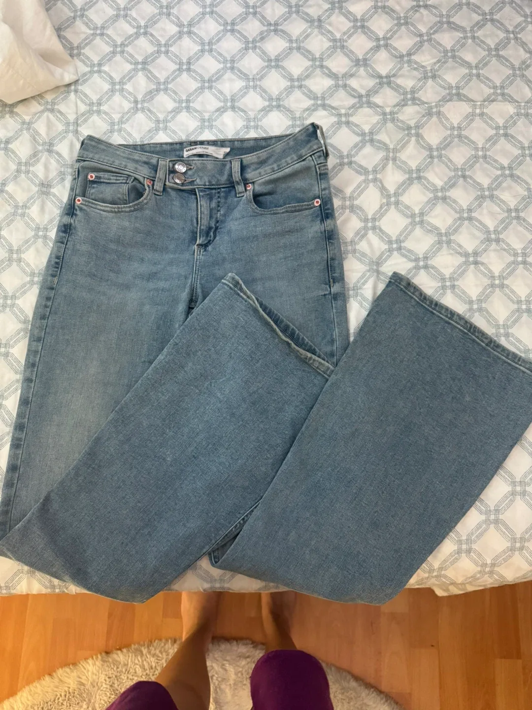 Garage Denim Low Rise Flare Jeans - Size 5 thumbnail