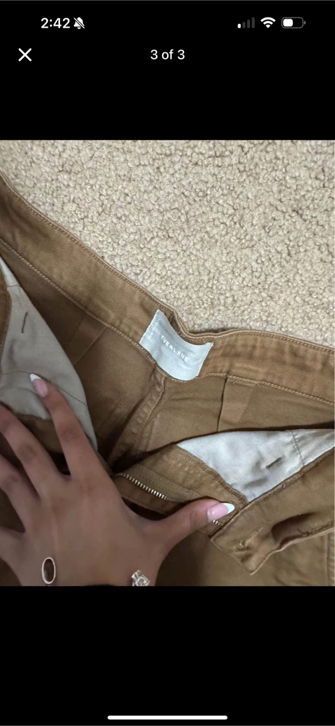 brown denim shorts - photo 3