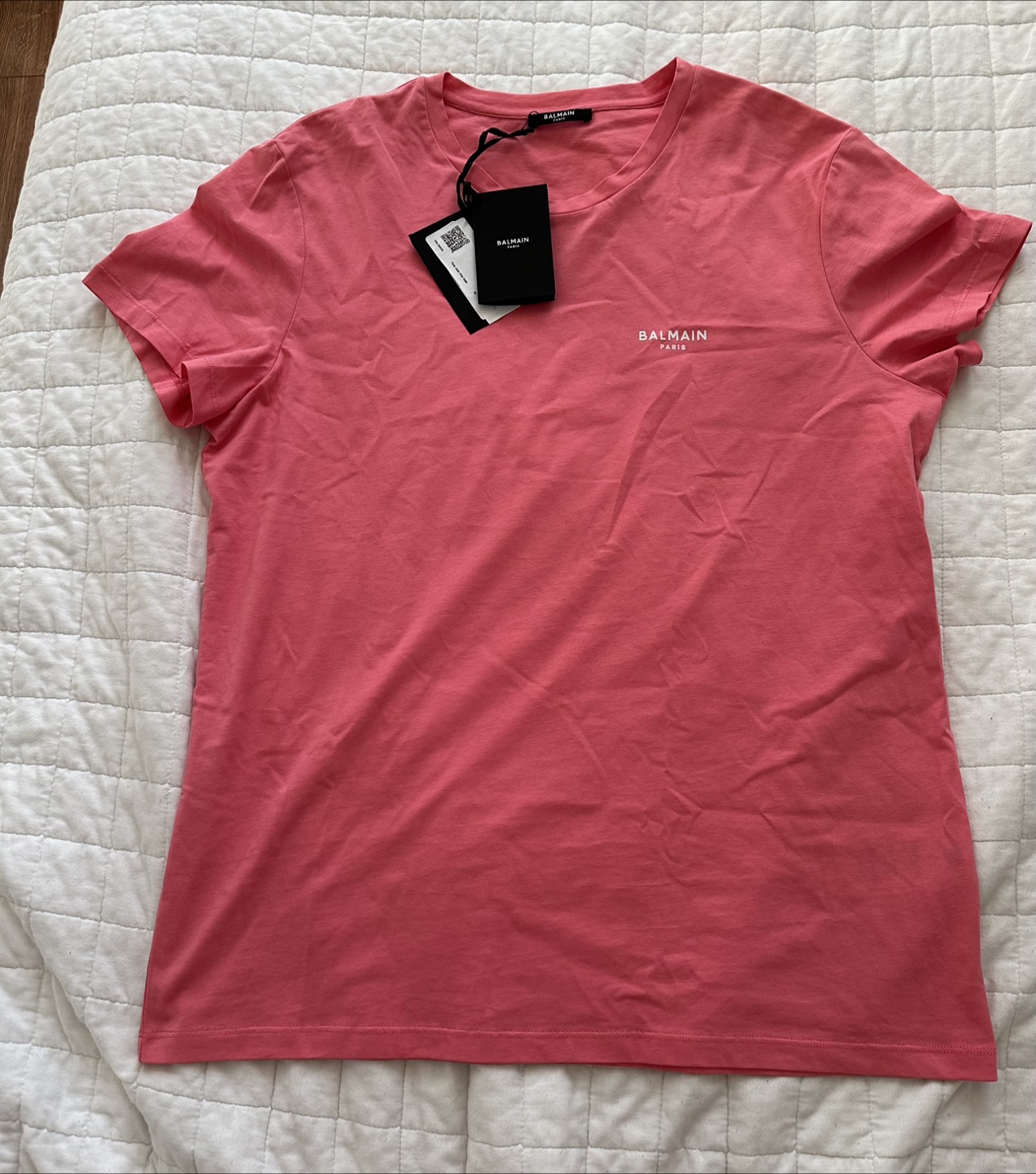 New Balmain Paris Pink Tee - Size XL - photo 2