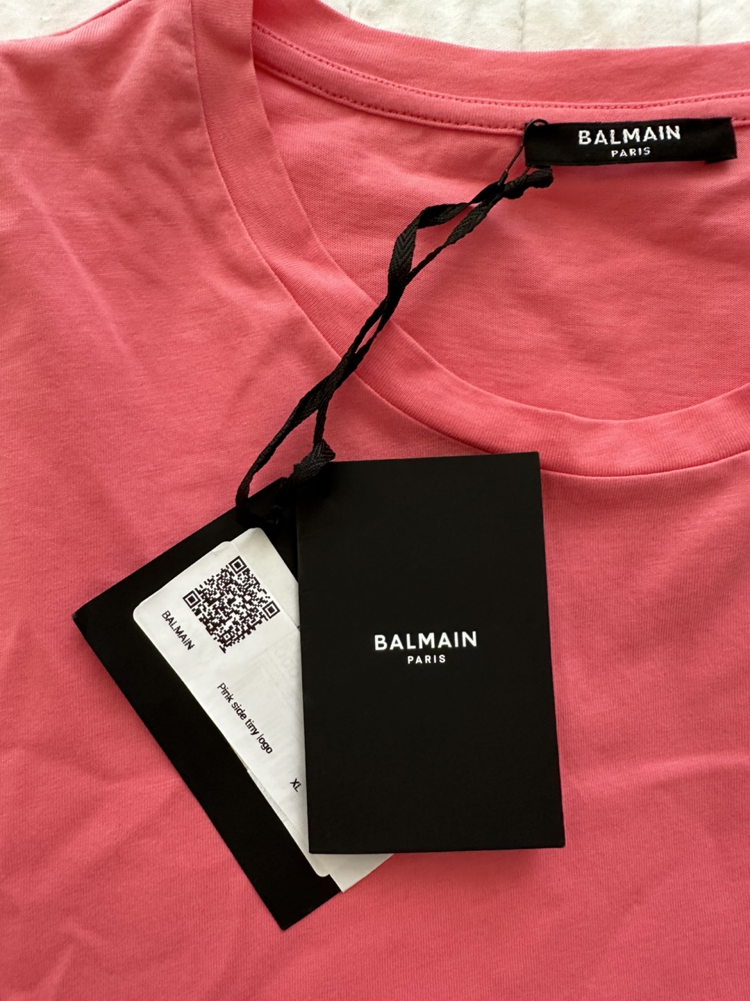 New Balmain Paris Pink Tee - Size XL - photo 3