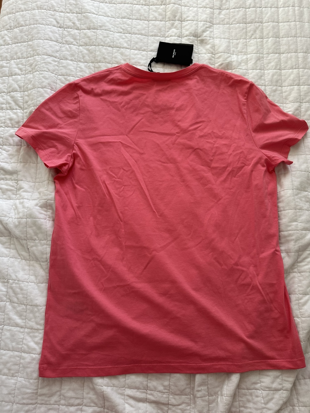 New Balmain Paris Pink Tee - Size XL - photo 4