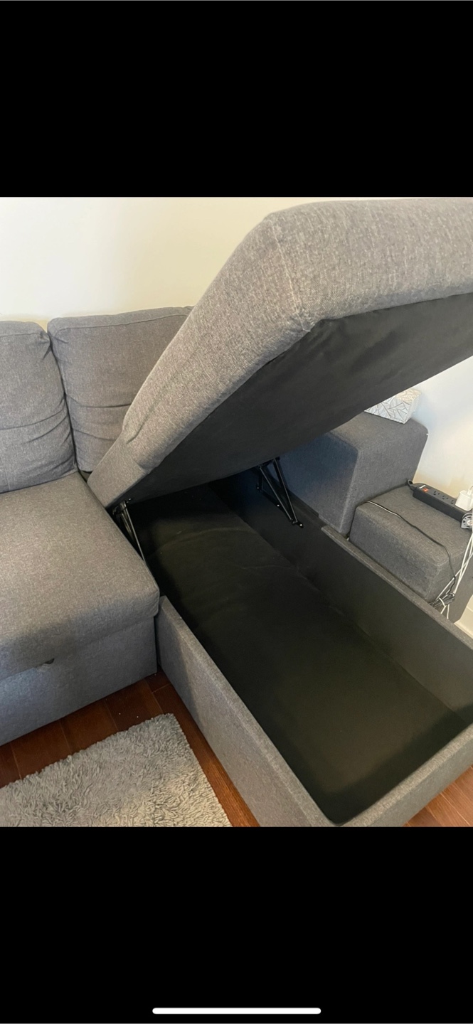 Sofa/Couch with pullout bed and storage - photo 2