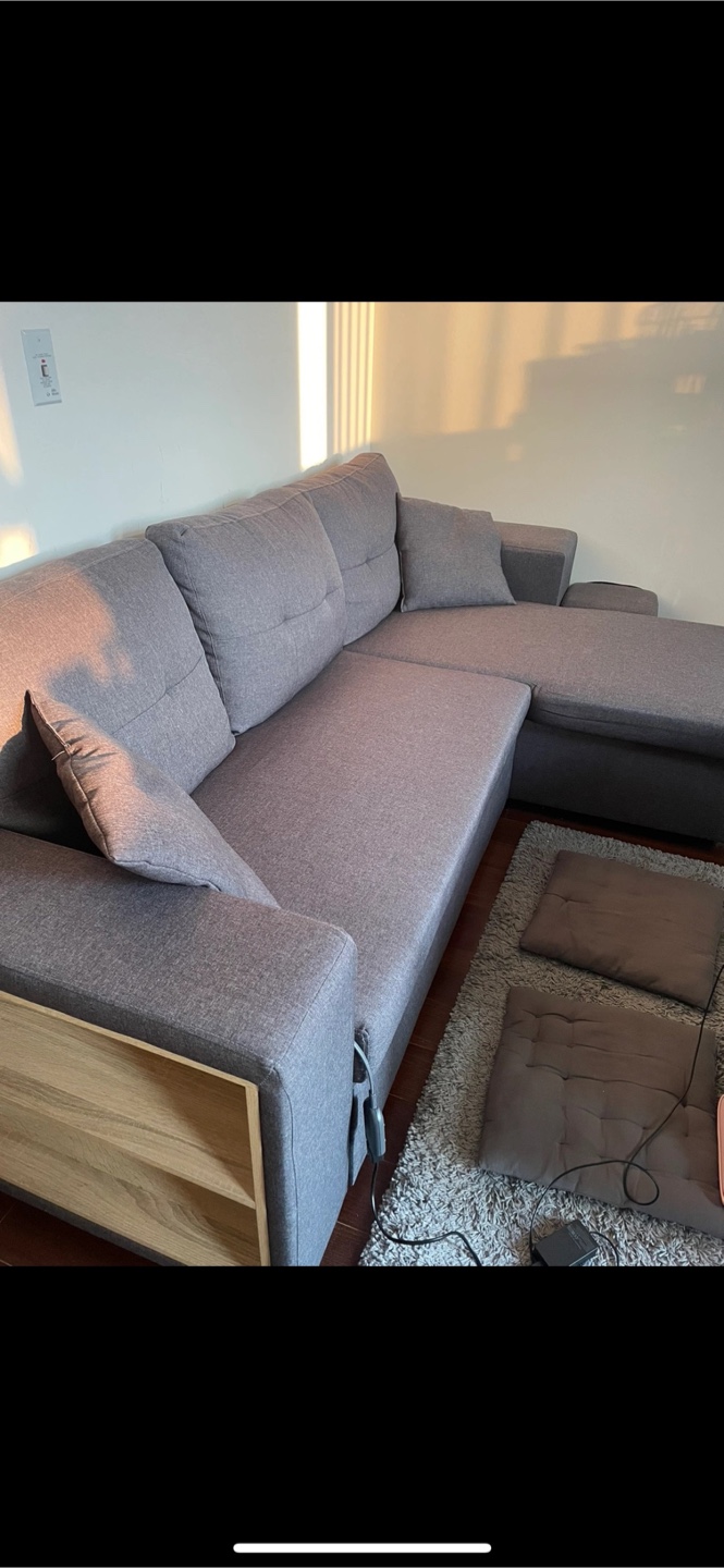 Sofa/Couch with pullout bed and storage