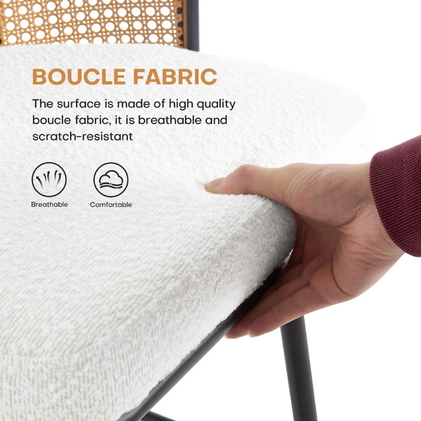 NEW Pair of Rattan Counter Height Bar Stools image indicator(7)