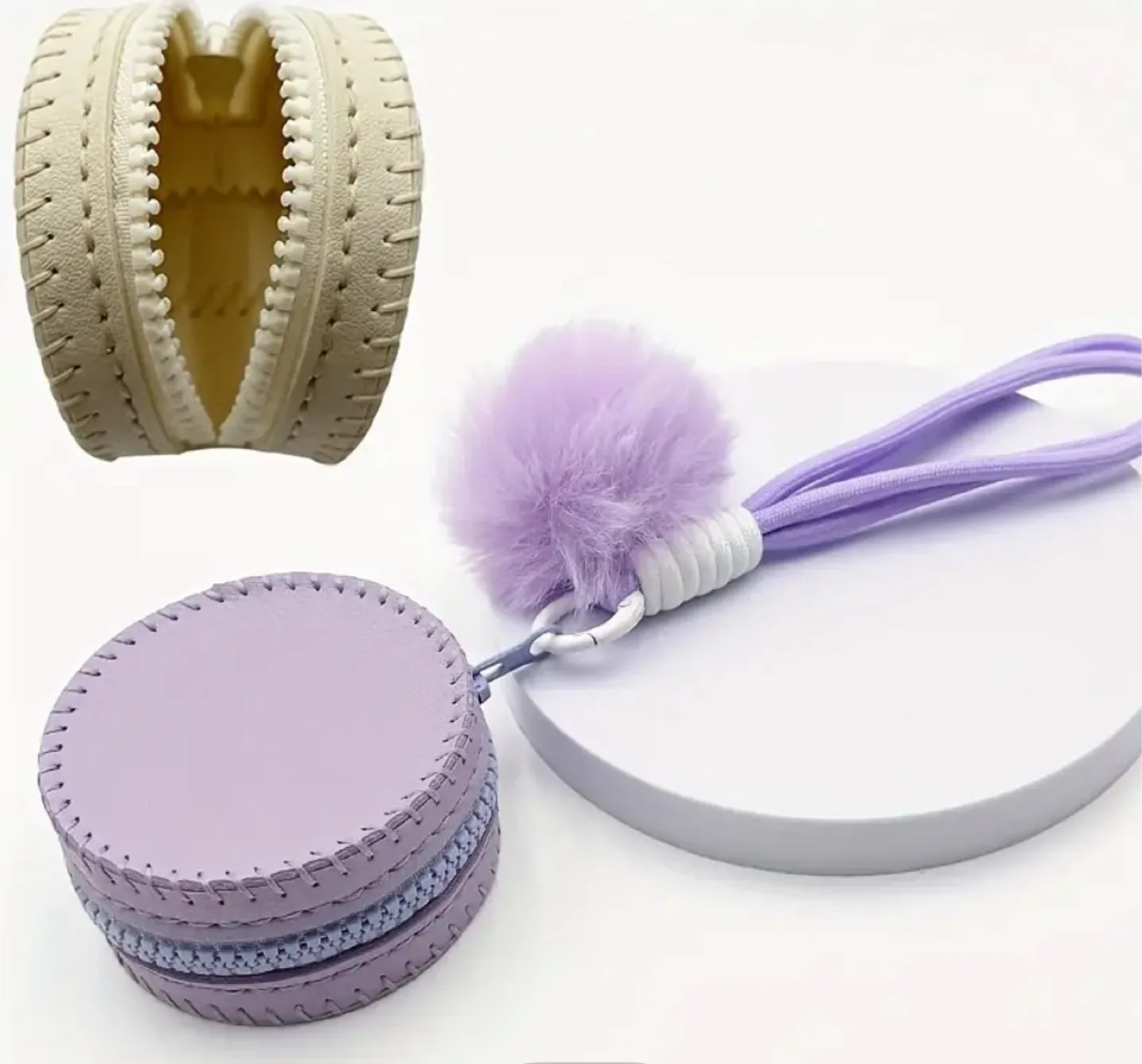 Brand new Cute Coin Purse with Pom-Pom Charm thumbnail