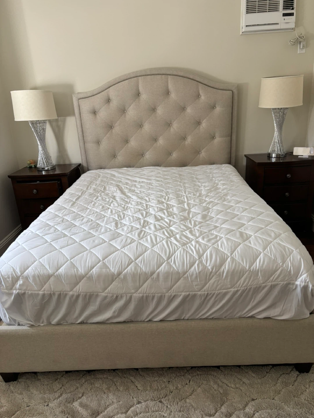 Queens size custom Upholstered Bed Frame - photo 3
