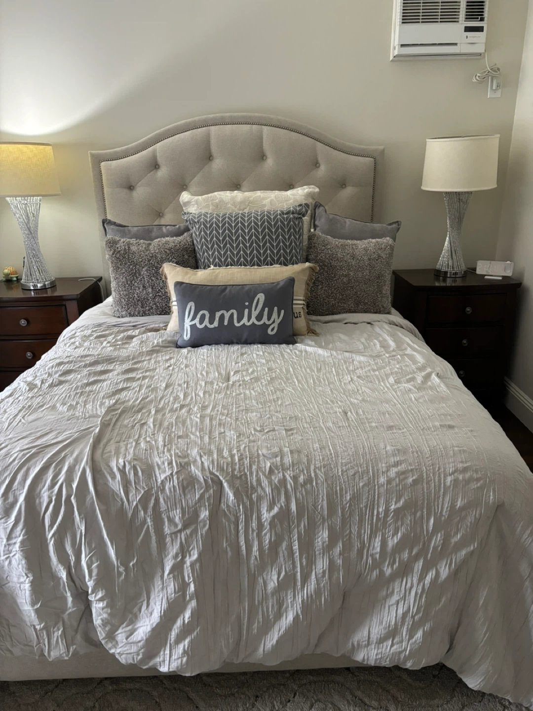 Queens size custom Upholstered Bed Frame - photo 2