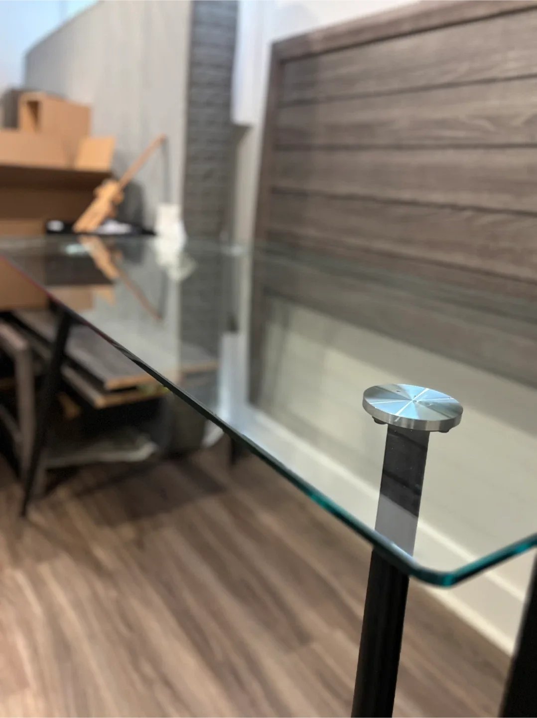 Glass Top Dining Table with 4 Chairs thumbnail