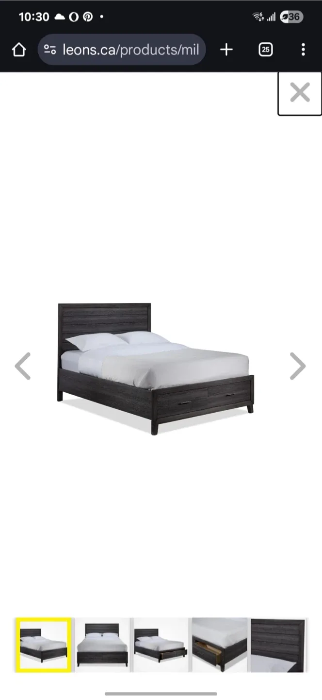 Leon's Millennium with storage Queen Bed Frame - Grey image indicator(2)