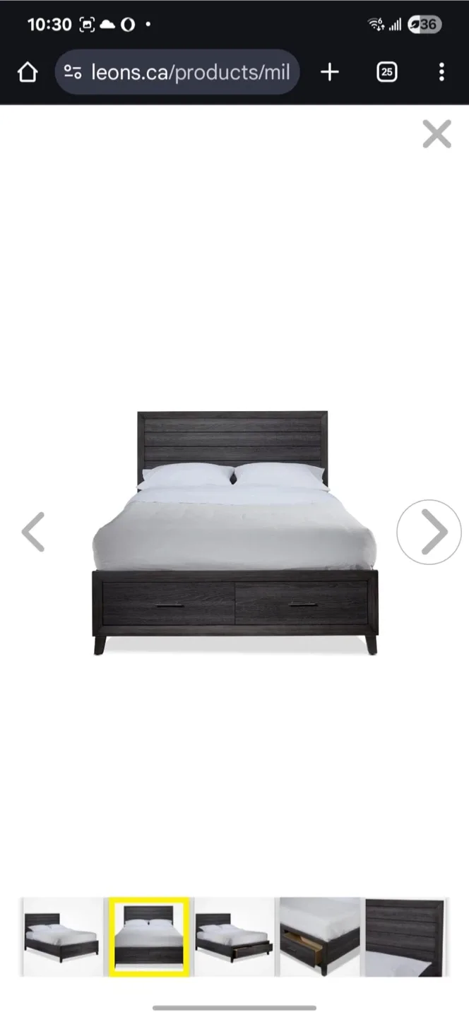 Leon's Millennium with storage Queen Bed Frame - Grey image indicator(3)