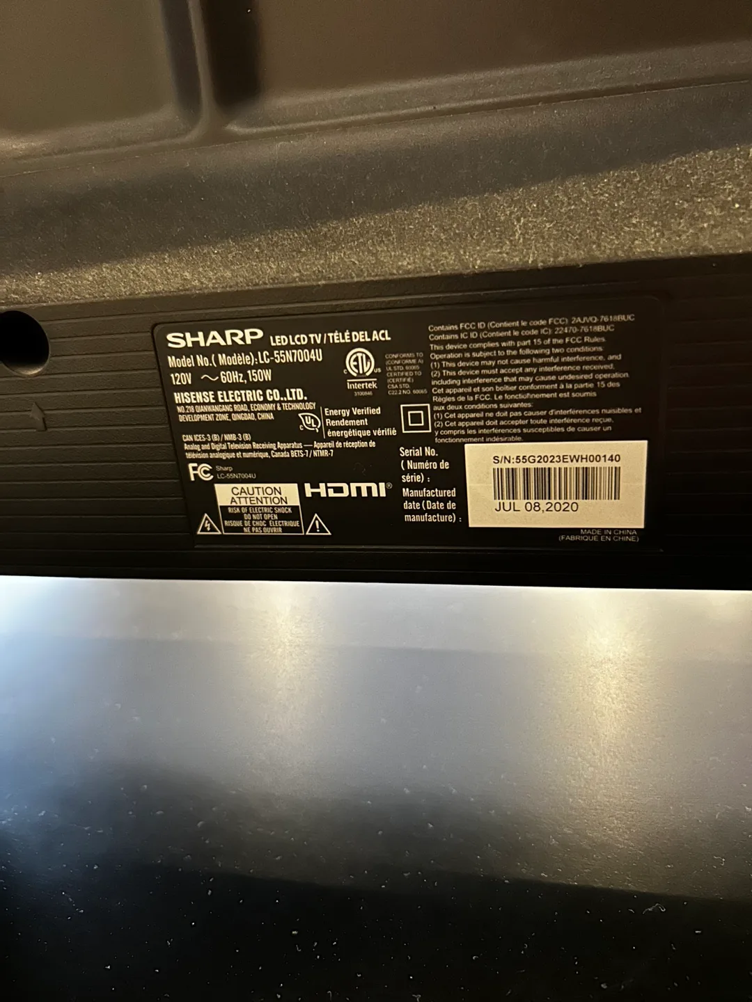 Sharp LC-55N7004U 55" LED LCD SMART TV image indicator(5)